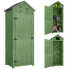 Outsunny - Abri de jardin - 76 x 53 x 180 cm - Vert -Fabriqué en bois durable recouvert d'une double couche de peinture résistante à l'eau  
