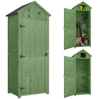 Outsunny - Abri de jardin - 76 x 53 x 180 cm - Vert -Fabriqué en bois durable recouvert d'une double couche de peinture résistante à l'eau  

