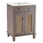 Modway - Lilo 24" Vanette de salle de bain - Gris blanc-7