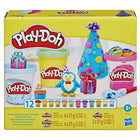 Play-Doh - Ce coffret de 12 pots -Pour célébrer en couleurs : il suffit de prendre un coffret festif pour commencer la fête ! un super ajout pour les loisirs créatifs ou comme petits cadeaux pour les enfants (à partir de 3 ans)