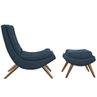 Modway - Ramp Tissu rembourré Ensemble de chaise longue - Azure-Amorti mousseux dense