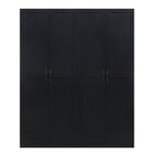 Manhattan Comfort - Ensemble de rangement moderne Hopkins 59,22 po 2 pièces, 14 étagères, noir-Armoire moderne autoportante à 2 sections avec compartiments de rangement pour chambre et usage de stockage