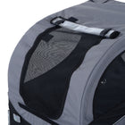 PawHut - Remorque de vélo pour chien, chariot pliable pour voyage, gris-Point d’ancrage pour la laisse de sécurité 