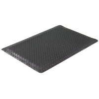 Edgewood - Tapis Foam Fusion Anti-Fatigue Avec Surface Laminée à Motifs De Losange - 3 pi l x 5 pi L x 5/8 po P - Noir-Pour Usage Moyen