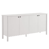 Modway - Emmeline 66" 4 portes festonnées Armoire à buffet - Blanc-Armoire de rangement polyvalente