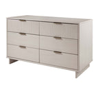 Manhattan Comfort - Granville commode double large moderne 55,04" - gris clair-Recommandé pour les téléviseurs jusqu'à 50 pouces