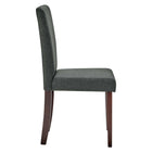 Modway - Prosper Tissu rembourré Fauteuil d’appoint de salle à manger Ensemble de 2 - Gris-Ensemble de Deux