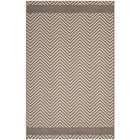 Modway - Optica Chevron avec bordures d’extrémité intérieures et extérieures Tapis de 5 pi l x 8 pi L - Beige clair et beige foncé-Tapis chevron avec bordures d’extrémité