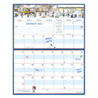 MotherWord - Calendrier familial magnétique pour réfrigérateur 2026-2027 - 9 1/2 po H x 15 po l - anglais-Le papier amélioré résiste aux taches d'encre