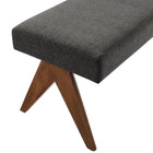 Modway - Lyra 47" Tissu tapis Banc - Gris foncé-8