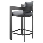 Modway - Tahoe Terrasse extérieure Aluminium pour patio Chaise de bar - 44,5 po - Gris-Goupilles de pied ajustables