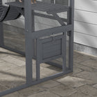 PawHut - Enclos extérieur pour chat avec ponts et auvent résistant aux intempéries - 110,2 po L x 73 po l x 74 po H - gris-Fabriqué en bois de sapin et en maille 
