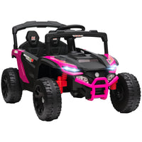 Qaba - Camion électrique 12V pour enfants avec double moteur - rose-Puissants doubles moteurs 12V pour conquérir divers terrains 