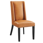 Modway - Baron Cuir végane Chaise à manger - Tan-Fauteuil d’appoint moderne élégant