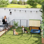 PawHut - Parc pour chien à 16 panneaux avec sangles pour chiens moyens - 31,5 po H-Convient aussi bien à l'intérieur qu'à l'extérieur