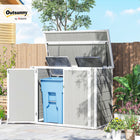 Outsunny - Abri de rangement extérieur 41 pi³ - gris clair-Couvercle à levage pneumatique pour une ouverture et une fermeture faciles  
