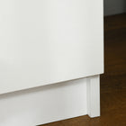 HOMCOM - Table de chevet avec 2 tiroirs - blanc-Design élégant et moderne pour compléter toute décoration 