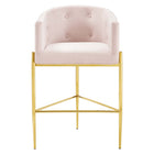 Modway - Savour Touffe Performance Velvet Tabouret de bar - Rose-Capacité de poids du tabouret de bar : 300 lb