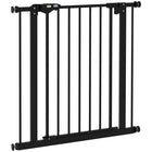PawHut - Barrière pour animaux de compagnie de 74 à 81 cm de large avec porte, barrière pour chien d'intérieur pour escaliers-Faites glisser et soulevez la poignée pour passer
