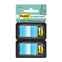 Post-it - Drapeaux 1 po x 1,7 po - Bleu clair - 50 Drapeaux/Distributeur - 2 Distributeurs/Paquet-Idéales pour marquer, surligner, donner un code-couleur et répertorier de l'information importante  