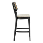 Modway - Caledonia Tabourets de bar - Noir beige - Ensemble de 2-Assemblée requise