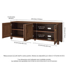 Hudson&Canal - Meuble TV Chabot pour téléviseurs jusqu'à 75" - Noyer-Caractéristiques assemblage facile