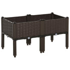 Outsunny - jardinière surélevée 2 pièces - 15,7 po L x 15,7 po l x 17,3 po H-Le matériau PP est durable et léger, il ne sera pas détérioré par les intempéries 