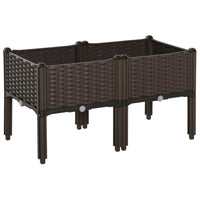 Outsunny - jardinière surélevée 2 pièces - 15,7 po L x 15,7 po l x 17,3 po H-Le matériau PP est durable et léger, il ne sera pas détérioré par les intempéries 