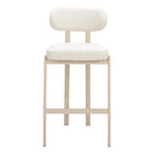 Zuo - Aurea Tabouret de bar - Gris pâle - Ensemble de 2-Design ergonomique