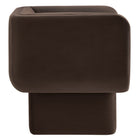 Modway - Tate Performance Velvet Chaise d’accent - Marron chocolat-Glissières de plancher en plastique