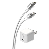 Scosche - PowerVolt 30 W et câble tressé Premium 8 pieds - Blanc-La puissance 30 W USB-C offre une charge et un transfert de données rapides