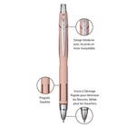 uniball - Jetstream Stylos à bille - 0,7 mm - Corps pastel - Encre noire - Paquet de 3-La technologie d’encre à séchage rapide résiste aux taches et bavures, idéale pour les personnes gauchères

