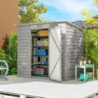 Outsunny - remise de rangement extérieure 6 pi x 4 pi-Abri à vélos en métal adapté à de nombreux outils, équipements et vêtements d’extérieur  

