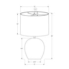 Monarch Specialties - Luminaire - 20 po H Lampe De Table - Béton Gris - Abat-Jour Ivoire / Crème - Contemporain-Munie d'un cordon transparent de 6 pieds, cette lampe polyvalente peut être placée sur une table d'appoint ou latérale, une table de nuit ou une table de chevet pour une source d'éclairage à la mode