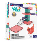 Magna-Tiles - Ensemble de construction magnétique Arbre à chat 13 pièces-Ce qui est inclus: 13 pièces magnétiques, dont une figurine de chat unique et des tuiles en quart de cercle