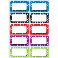 Ashley – Porte-noms magnétiques, pois colorés, paq./40 (ASH10118)-Motif : Petits pois