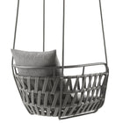 Modway - Kaliah Terrasse extérieure Aluminium Chaise à balançoire in Charbon de bois-Assemblée requise