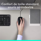 Logitech - Clavier et souris, MK120-Pieds inclinables reglables