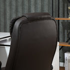 Vinsetto - Fauteuil de bureau exécutif à hauteur réglable avec roulettes pivotantes et accoudoirs - brun-Dossier inclinable jusqu’à 130 degrés