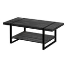Monarch Specialties - 2860 Table De Salon - Faux Bois Noir/Metal Noir-1