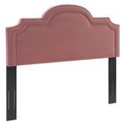 Modway - Belinda Performance Velvet Tête de lit King/King de Californie, Rose poussiéreuse-Tête de lit King/King de Californie