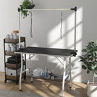 PawHut - Table de Toilettage pour Chien avec Bras Réglables - Noir-Pieds de support pliables permettant une installation et un rangement faciles en cinq minutes