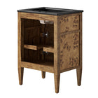 Modway - Elysian 24" Vanette de salle de bain - Noir brun-Placage en bois de burl