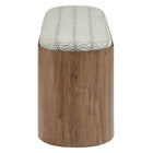 Modway - Ashby Rembourrage géométrique de 45" Banc - Géométrie naturelle-Nivelleurs réglables