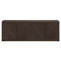 Hudson&Canal - Meuble TV Renad pour téléviseurs jusqu'à 78" - Alder Brown-Un design contemporain moderne peut accueillir des téléviseurs jusqu'à 78 pouces pour votre espace de divertissement