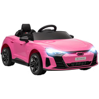 Aosom - voiture électrique pour enfants 12v 3,1 mph avec télécommande - rose-Audi RS e-tron GT 12V sous licence assure un design authentique 