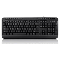 Adesso - Clavier multimédia USB avec Hub intégré - Noir-Clavier multimédia USB avec hub intégré