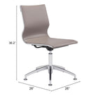 Zuo - Glider Fauteuil de conférence - Taupe-7