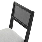 Modway - Nimba Faux rotin Tissu Chaises de salle à manger Ensemble de 2 - Tissage à bruyère gris clair-10