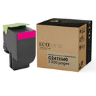 Ecotone - Lexmark C241XM0 Toner remanufacturé - Rendement Élevé - Magenta-Couleur: Magenta